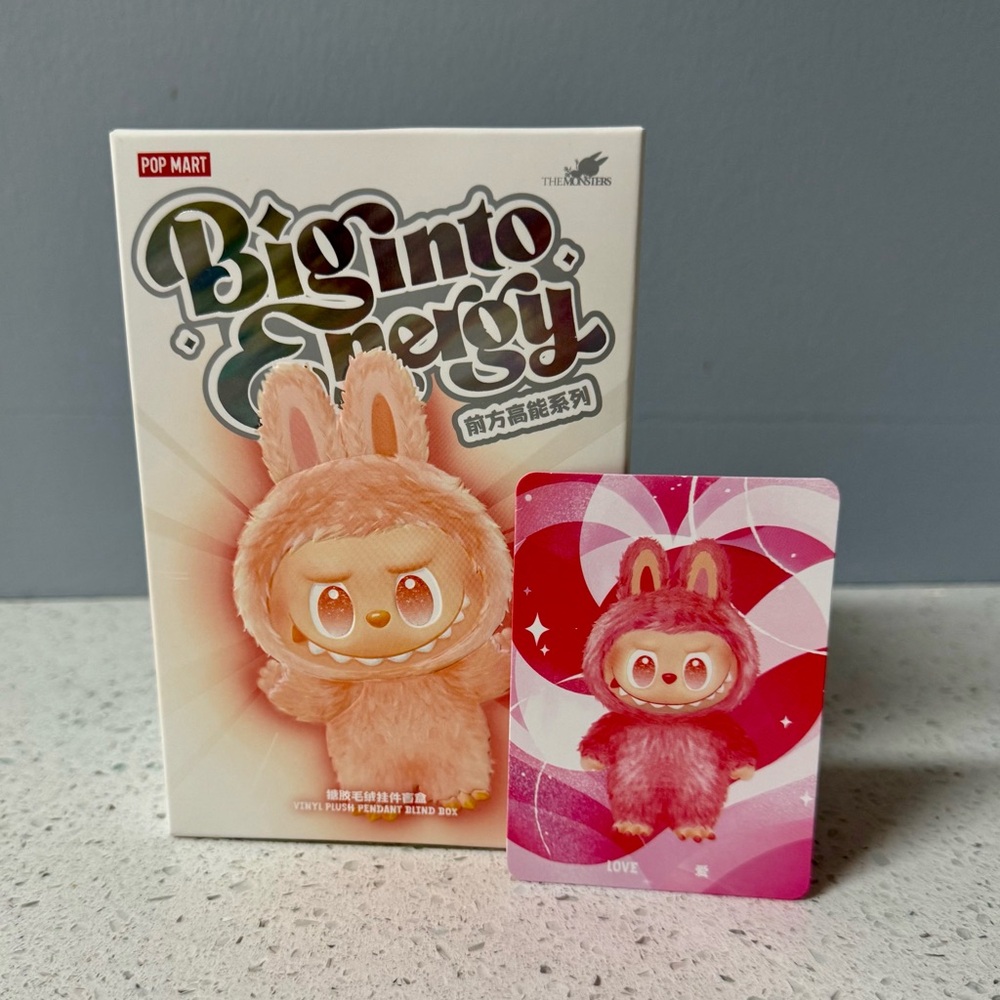 NEW Labubu Big into Energy Series: Love-Red